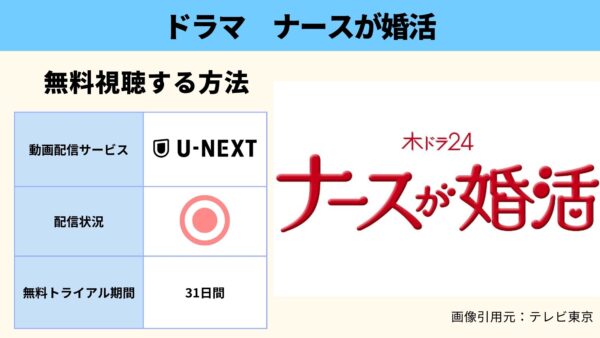 ドラマ ナースが婚活 無料動画配信